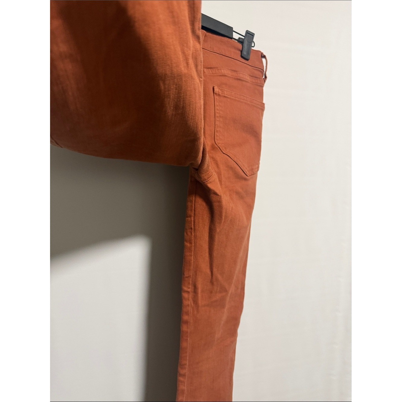 Veronica Beard Carson Ankle Flare High Rise Jeans Burnt Orange Rust Size 25