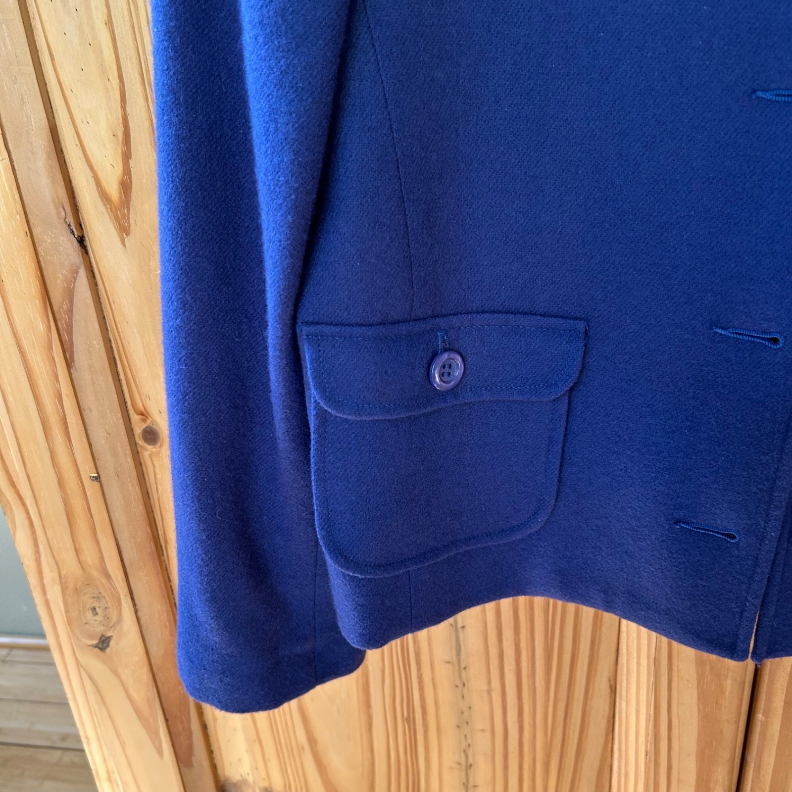Vintage Barclay Square Blazer 100% Wool Lined Button Up Purple Women’s Size 10