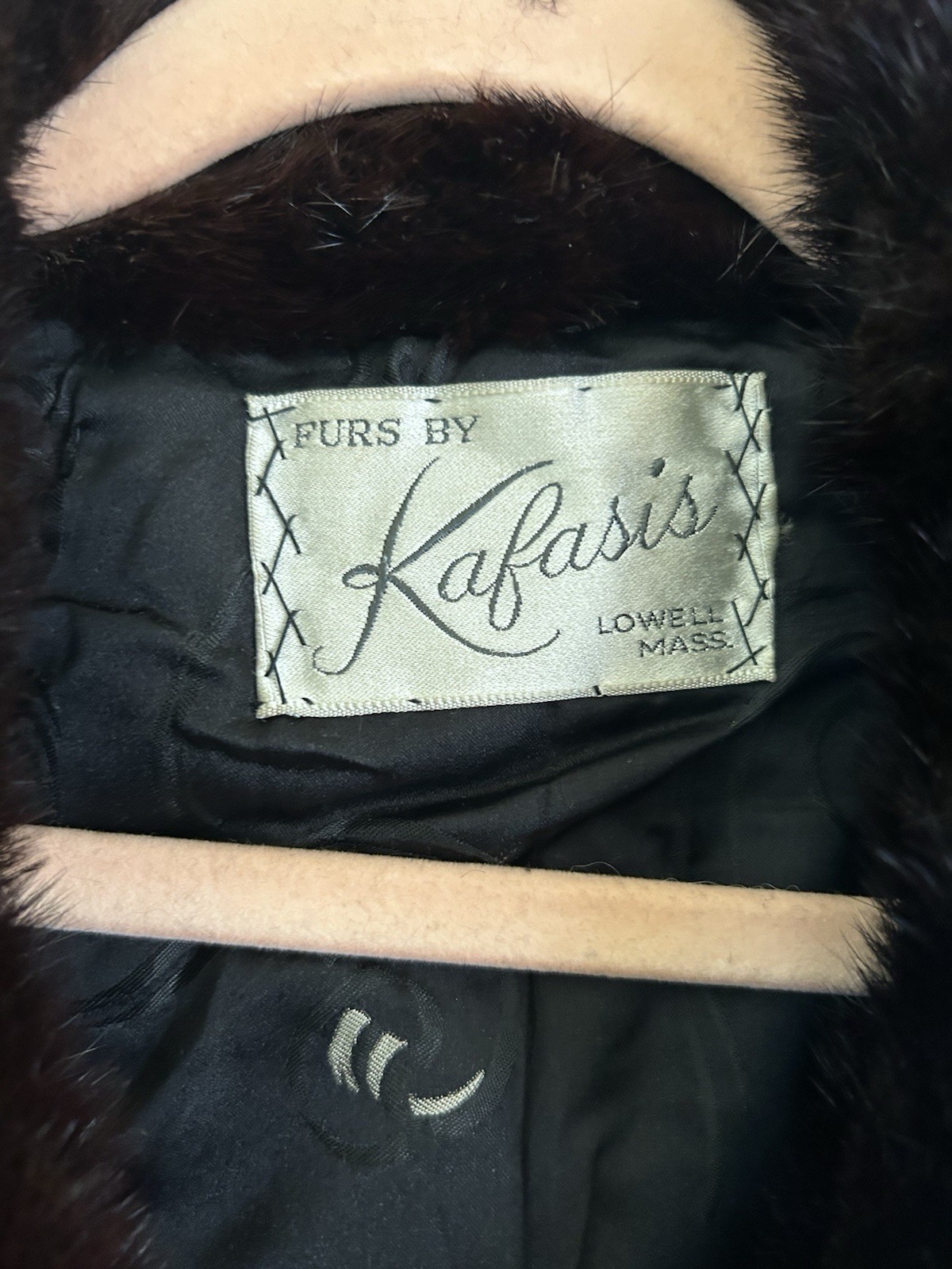 VTG 40s 50s Mob Wife Persian Lamb Mink Fur Old Hollywood Black Gothic Fur Coat M