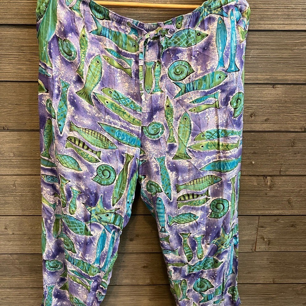 Vintage Weekend Clothes Line Vibrant Sea-life Print Set
