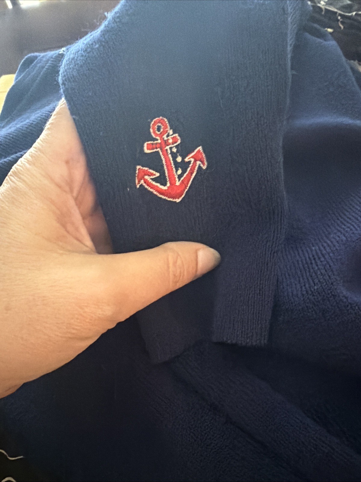 VTG LEROY KNITWEAR NAUTICAL SWEATER SAILBOAT ANCHOR ACRYLIC Sailor SMALL MEDIUM