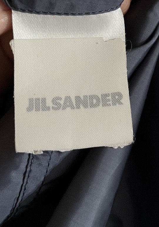 Vintage JIL SANDER Blue Gray Shirt Jacket with Zipper, Size 38 (Italian)