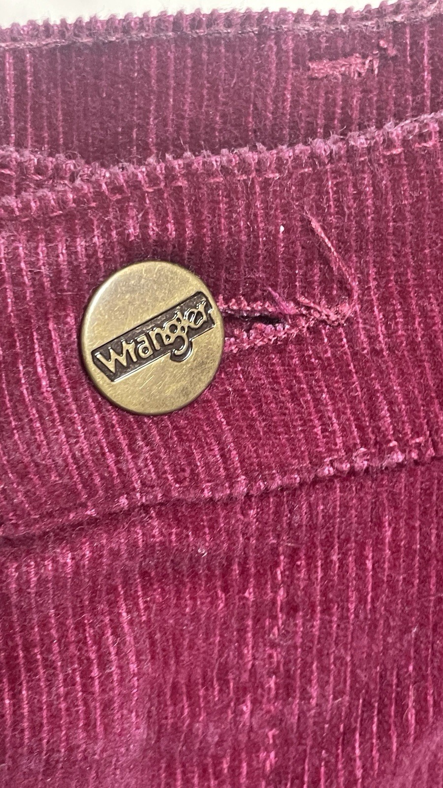 Vintage Wrangler Plum Corduroy Pants Womens 36 X 33 W0425Wn