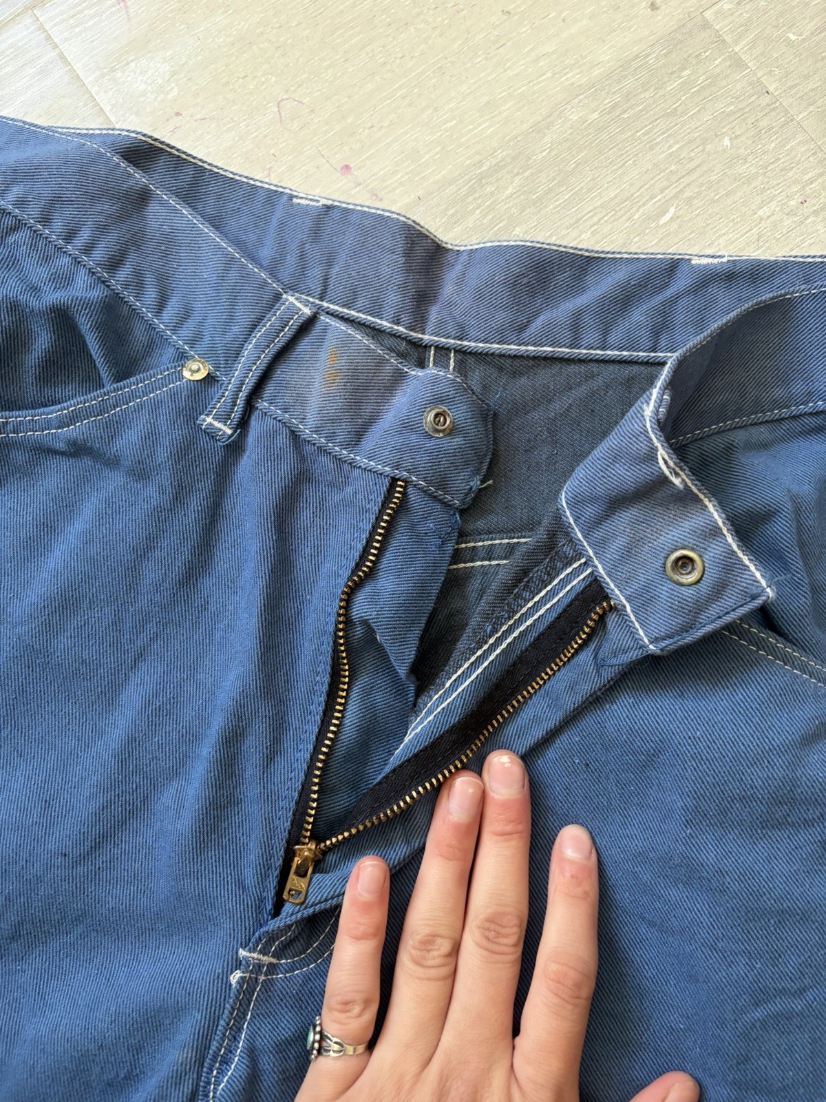 Vintage 60s-70s Blue Sears Jeans Women’s Denim Pants Straight Leg