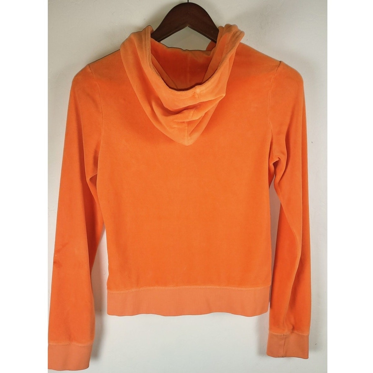 Vintage Juicy Couture Women’s Tracksuit Jacket Terry Cloth Orange Y2K Sz Medium