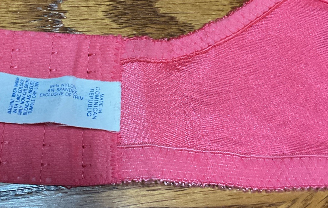 Vintage Adonna Shiny Second Skin Unlined Bra Women’s Size 40C Vibrant Pink