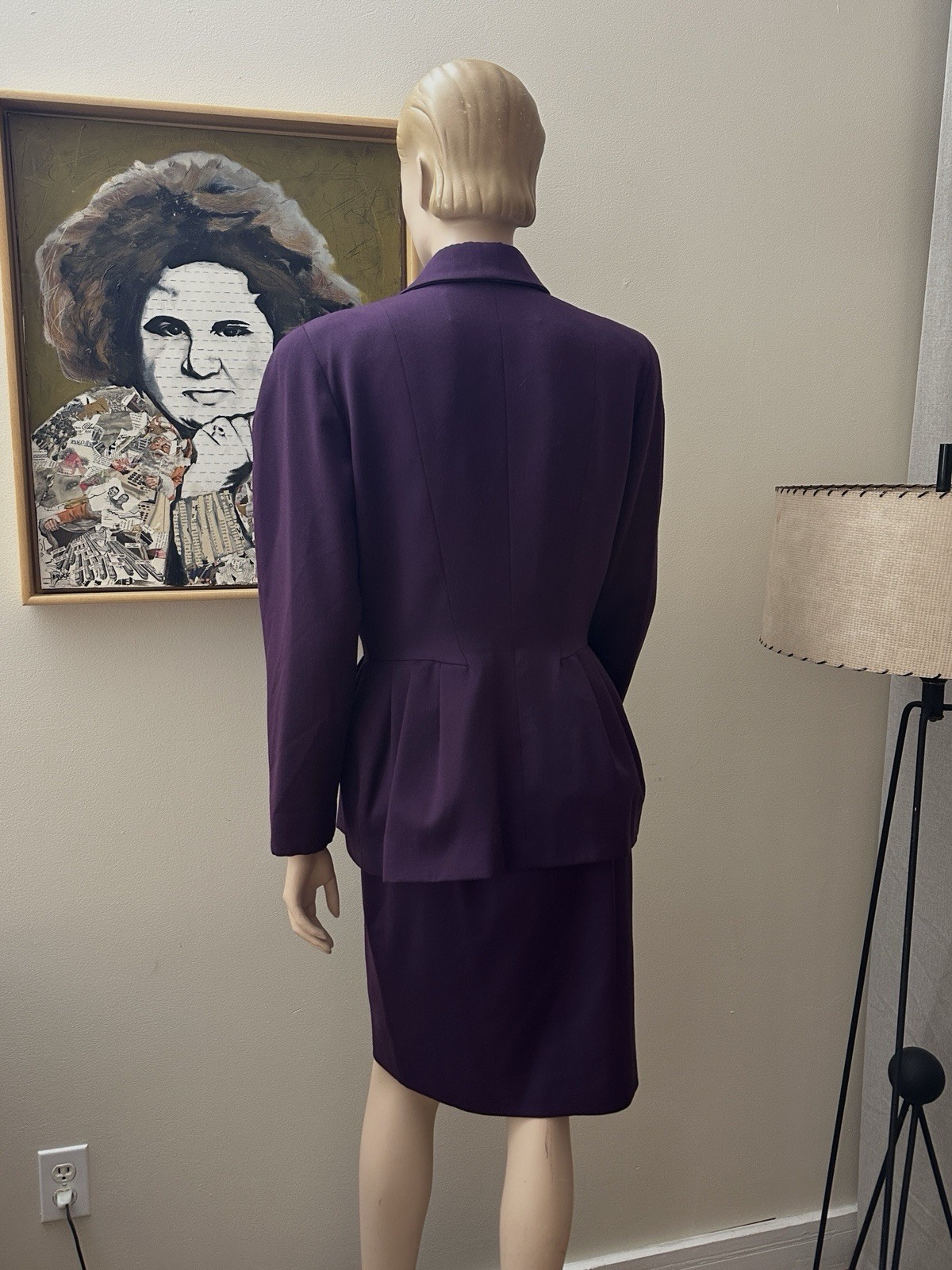Vtg 1980’s PANCALDI & B Women’s Plum Purple Suit Italy 100% Wool Sz M/L