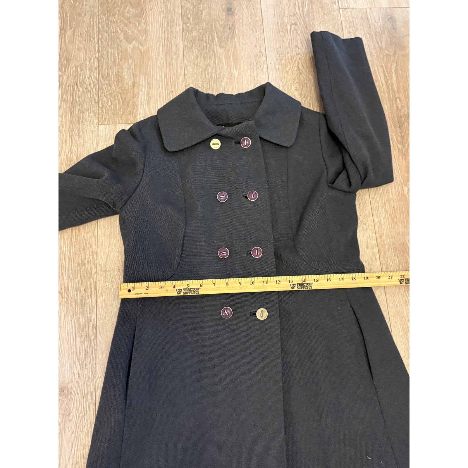 Vintage Benjamin’s Pioneer Coat Co Union Made Double Breasted Long Coat 1960s