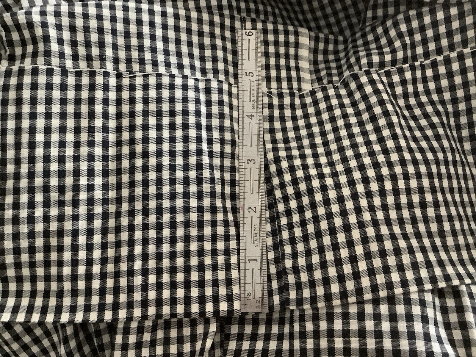 Vintage Black & White Checked M 1950s Sleeveless Cotton Dress Laura Mae Gingham