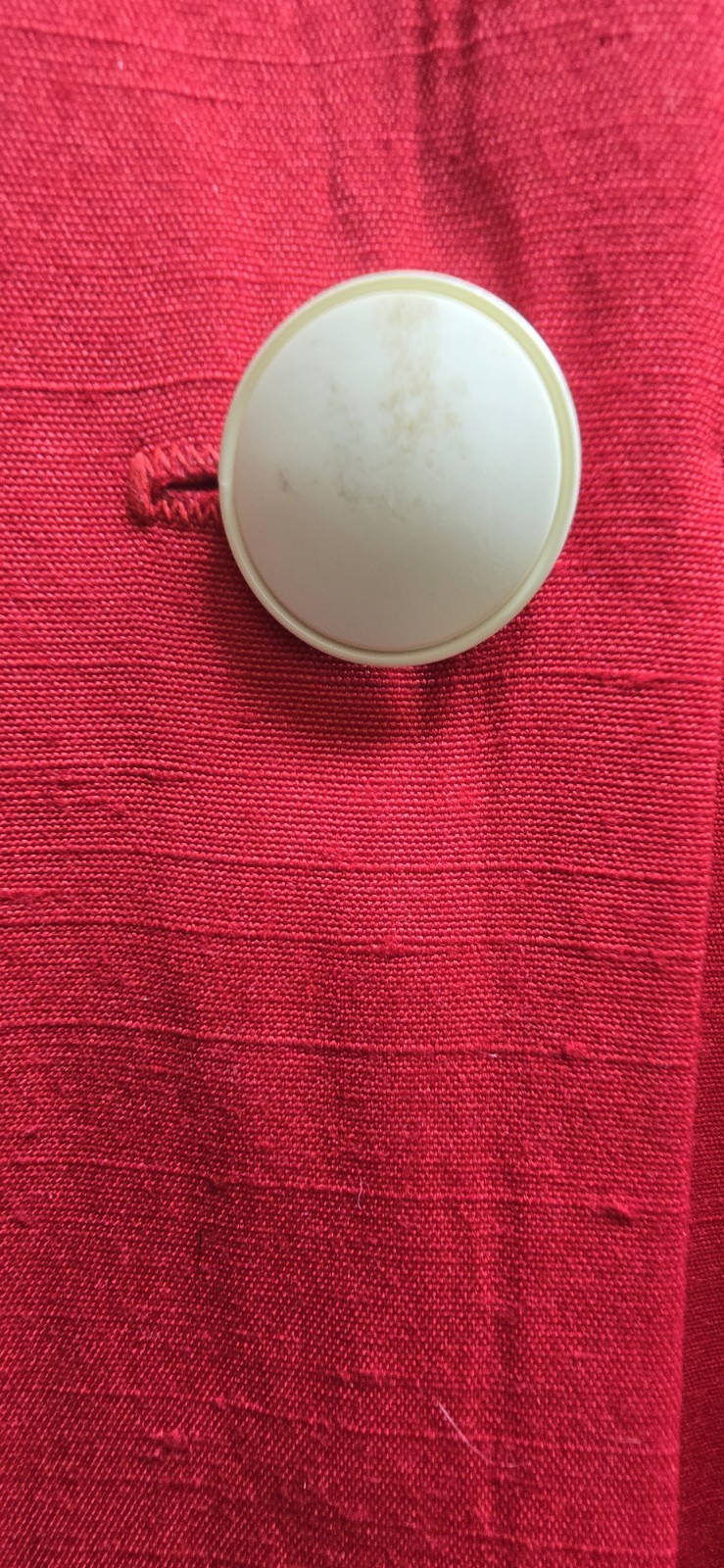 Vintage CHEL’SEA II Red Dress White Collar Woman 24P Made In USA