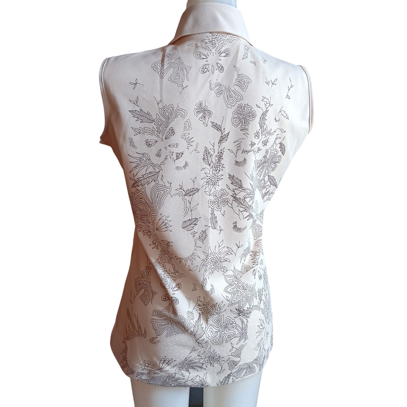 True Vintage Butterfly Large Sleeveless Top Polyester Boho Sleeveless 1970’s