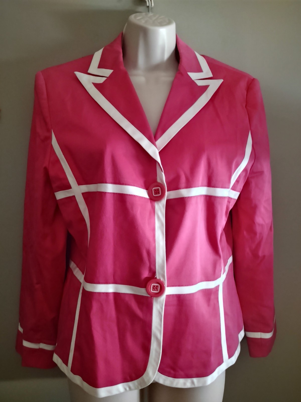 Giancarlo Ferrari jacket Fuscia/White Retro Petite Vintage Career