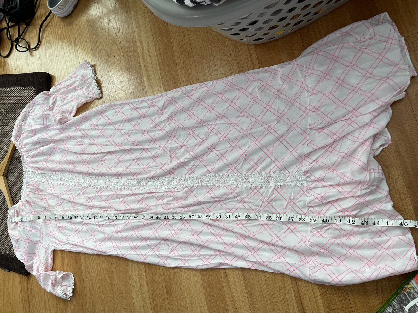 Leonora Gown Nightgown Lace Pink 60s Vtg Small