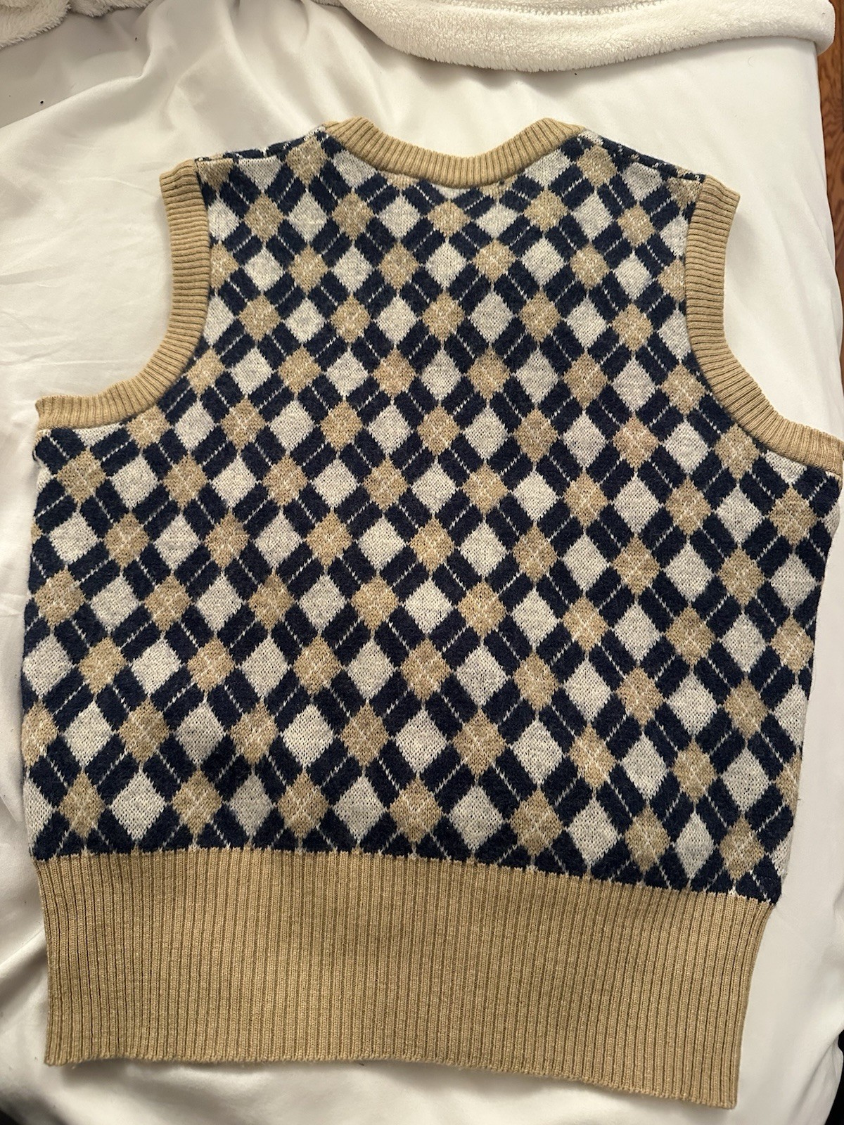 Vintage One of A Kind School Girl Checker Vest Pullover Size Small Sweater