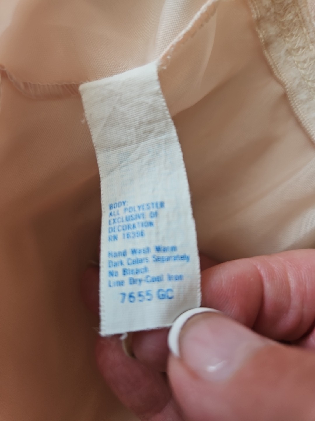 Vintage Warners Half Slip Medium Beige Lace Perfect Measure Polyester Lingerie