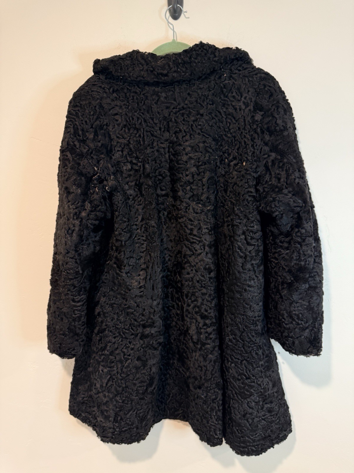 Vintage Preminger Co Furs Black Persian Lamb Fur Coat Chicago Repair