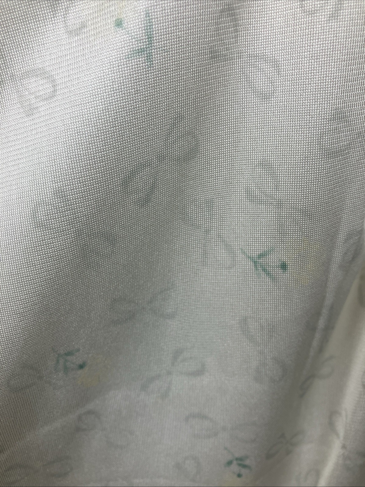 40 B Vintage 70s Nylon Bow Print Gown Nightgown w Lace Soft Moments Sissy Pinup