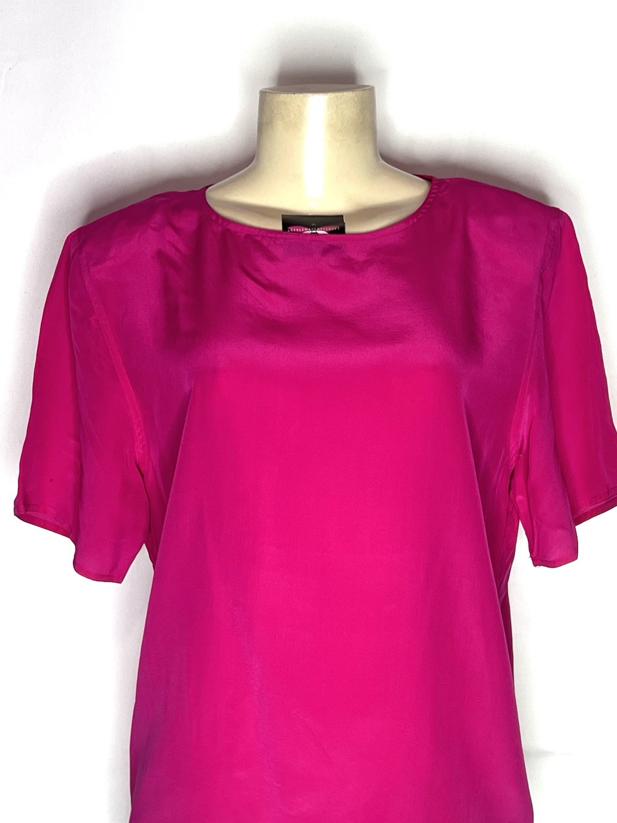 VINTAGE CHRISTIE & JILL 100% SILK BLOUSE W/SHOULDER PADS SZ LG