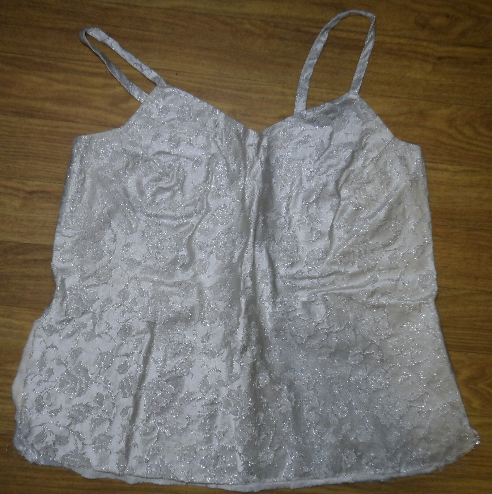 LOT Metallic TRIMMED Sleeveless Woman’s TOP Gold Metallic Lace & MASONIC COLLAR