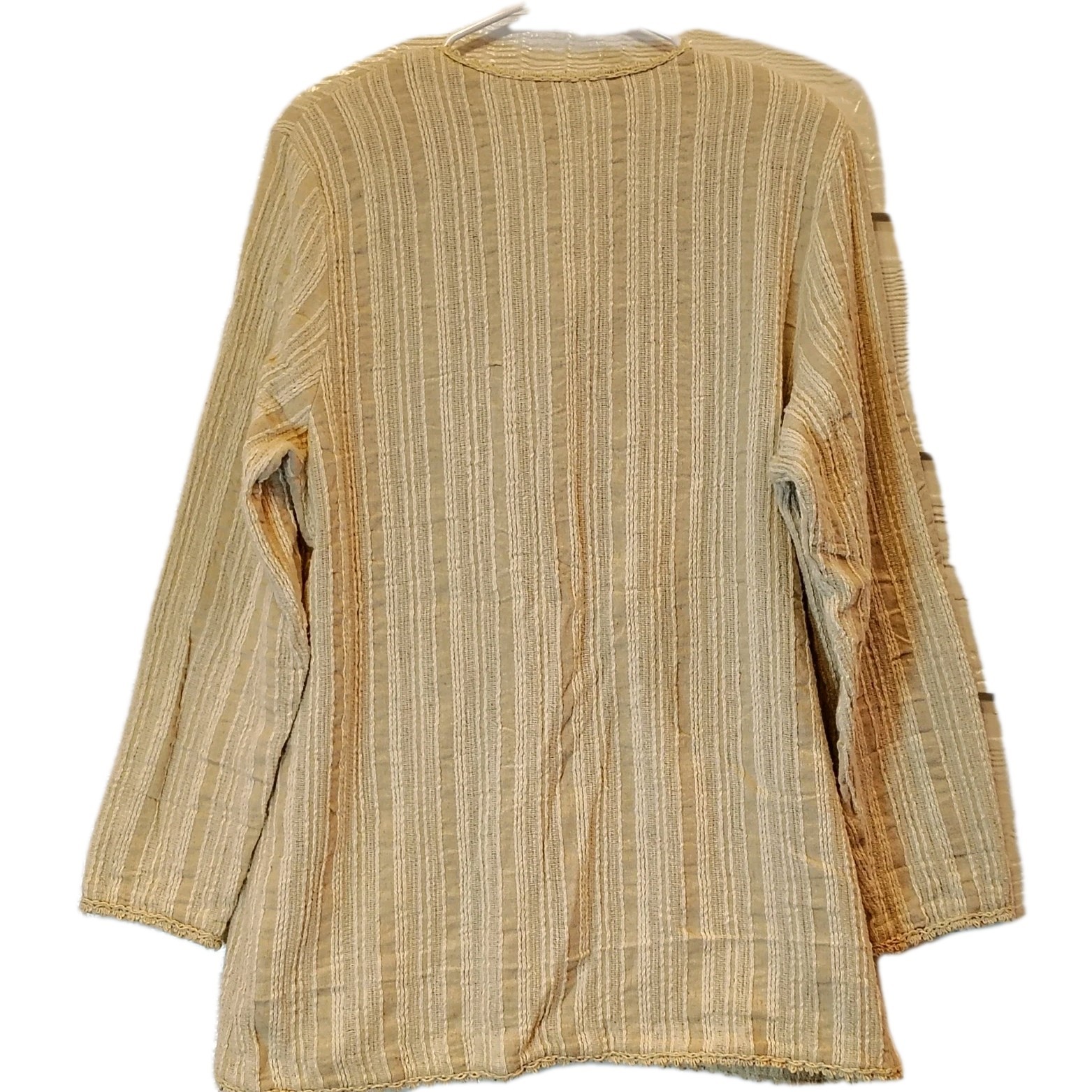 VINTAGE RUTH NORMAN NEW YORK WOMENS MEDIUM COTTON LINEN BLEND SHIRT JACKET USA