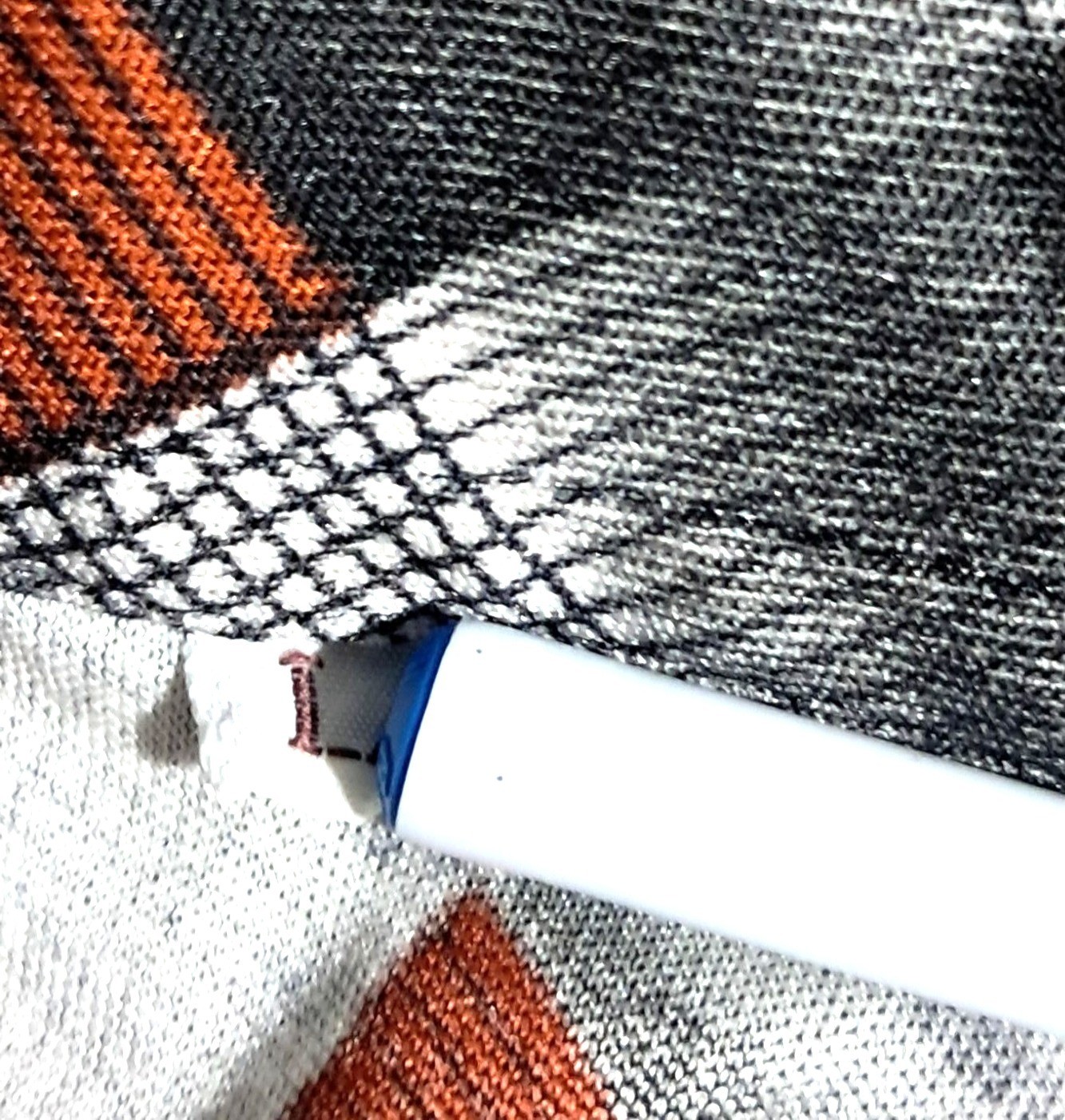 Organically Grown by Arpeja Button Down Shirt Women Vintage Orange Black Pattern