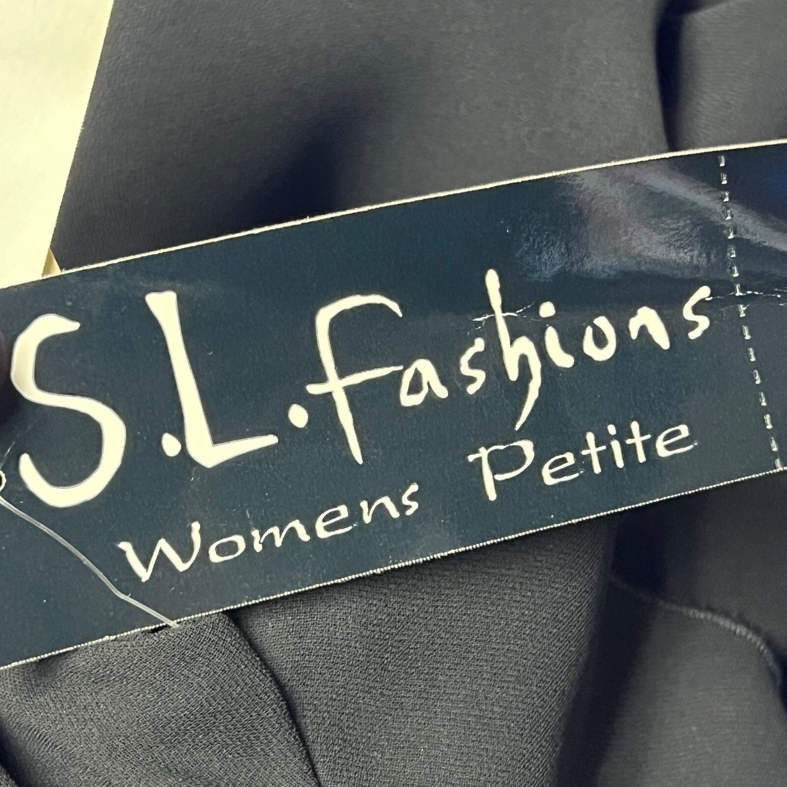 VTG S.L. Fashions Dress 14WP Black LBD Short Sleeve Envelope Hem Classic Elegant