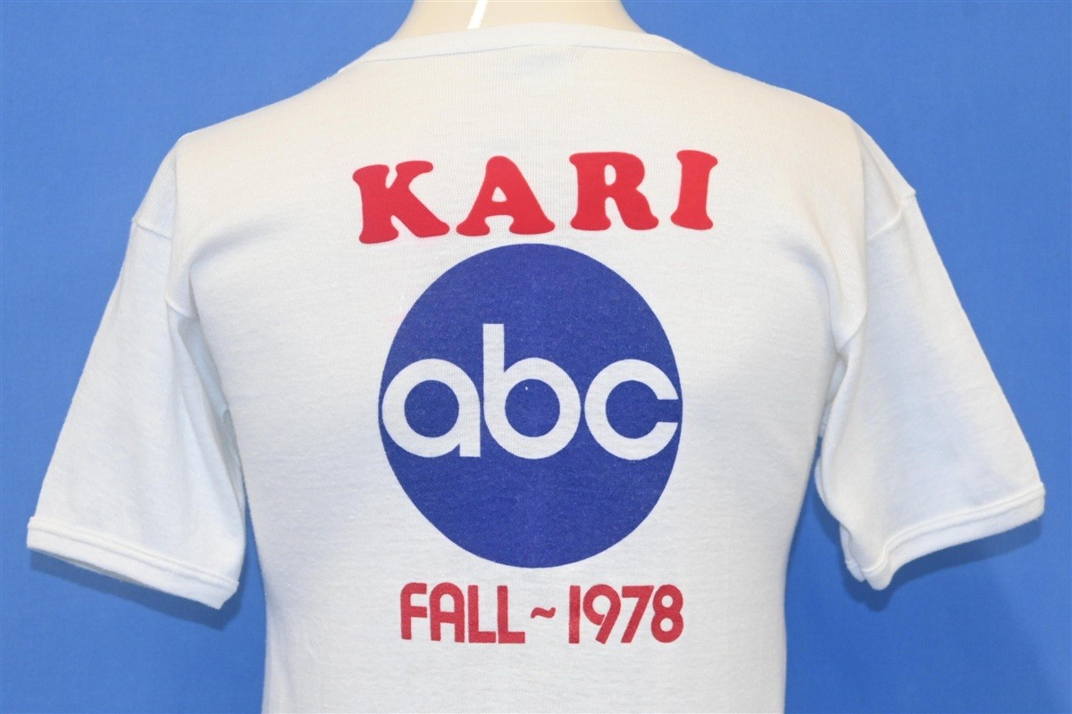 vintage 70s THE ALL AMERICAN GIRL ABC-TV FALL 1978 RIB KNIT t-shirt WOMEN’S S