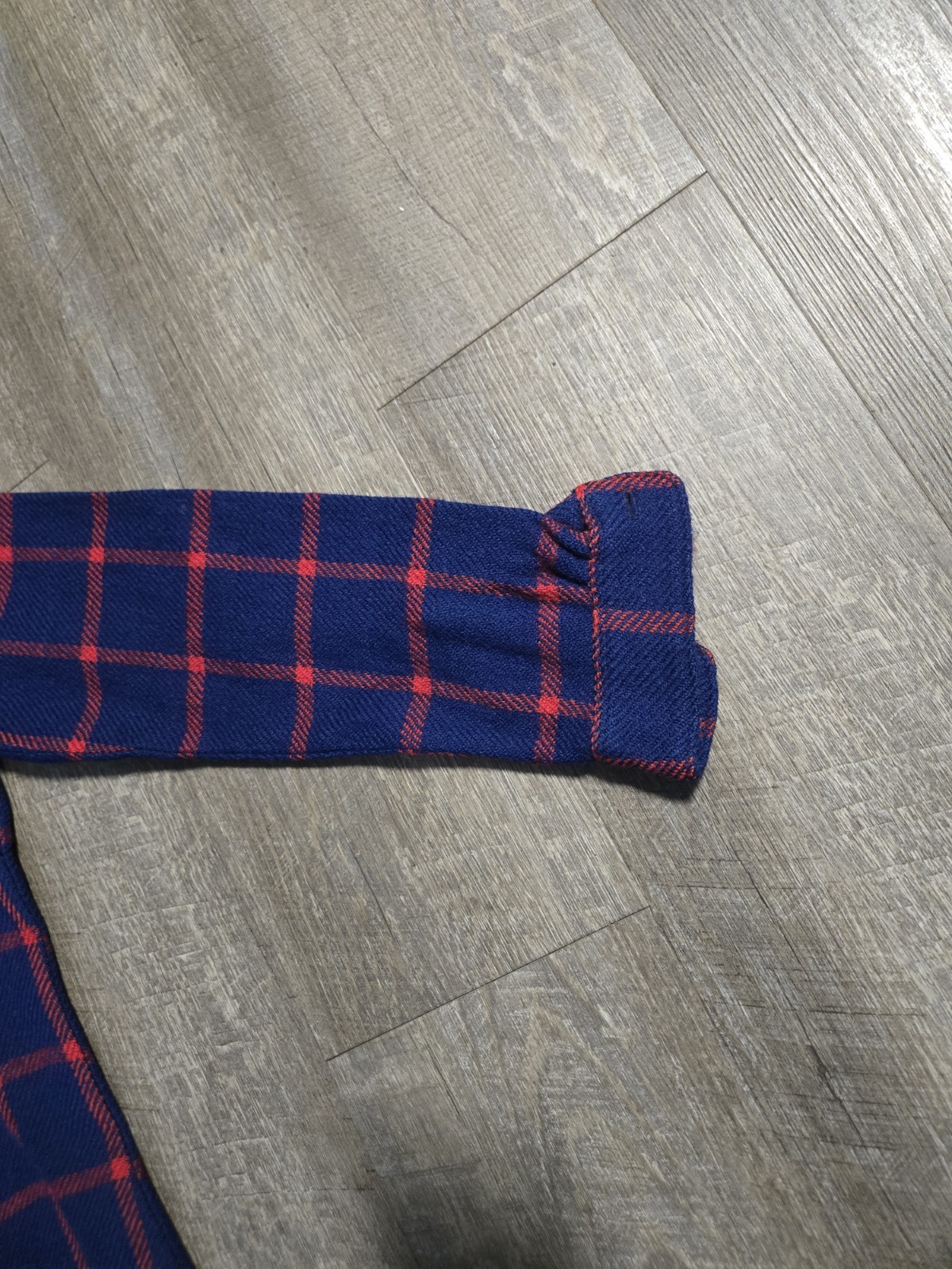 Vintage 1970s Langtry Women’s Plaid Shirt Dress Size 11/12 Long Sleeve Button Up