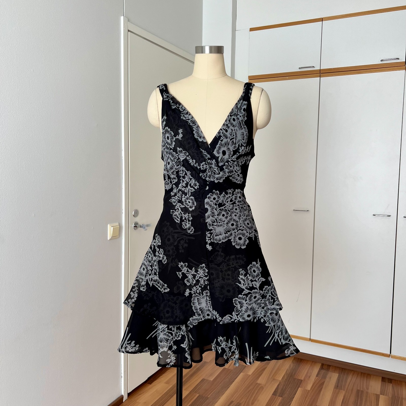 Y2K Floral Fairycore Mini Dress Whimsygoth Summer Romantic Cocktail Tiered Boho
