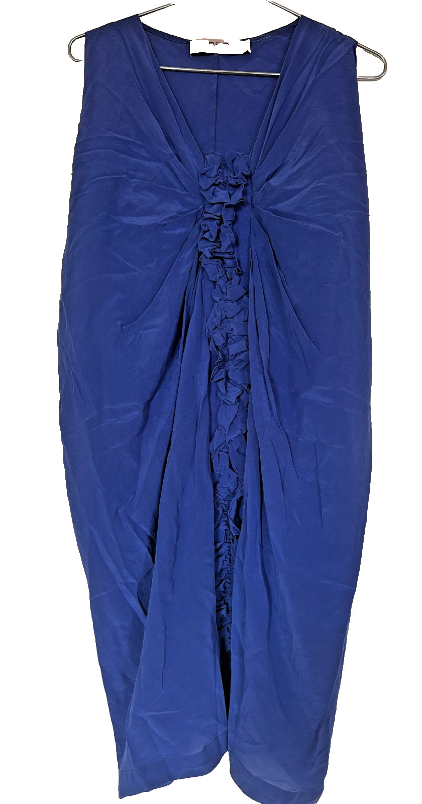 RED Valentino Vintage Cobalt Blue Dress 100% Silk Size L