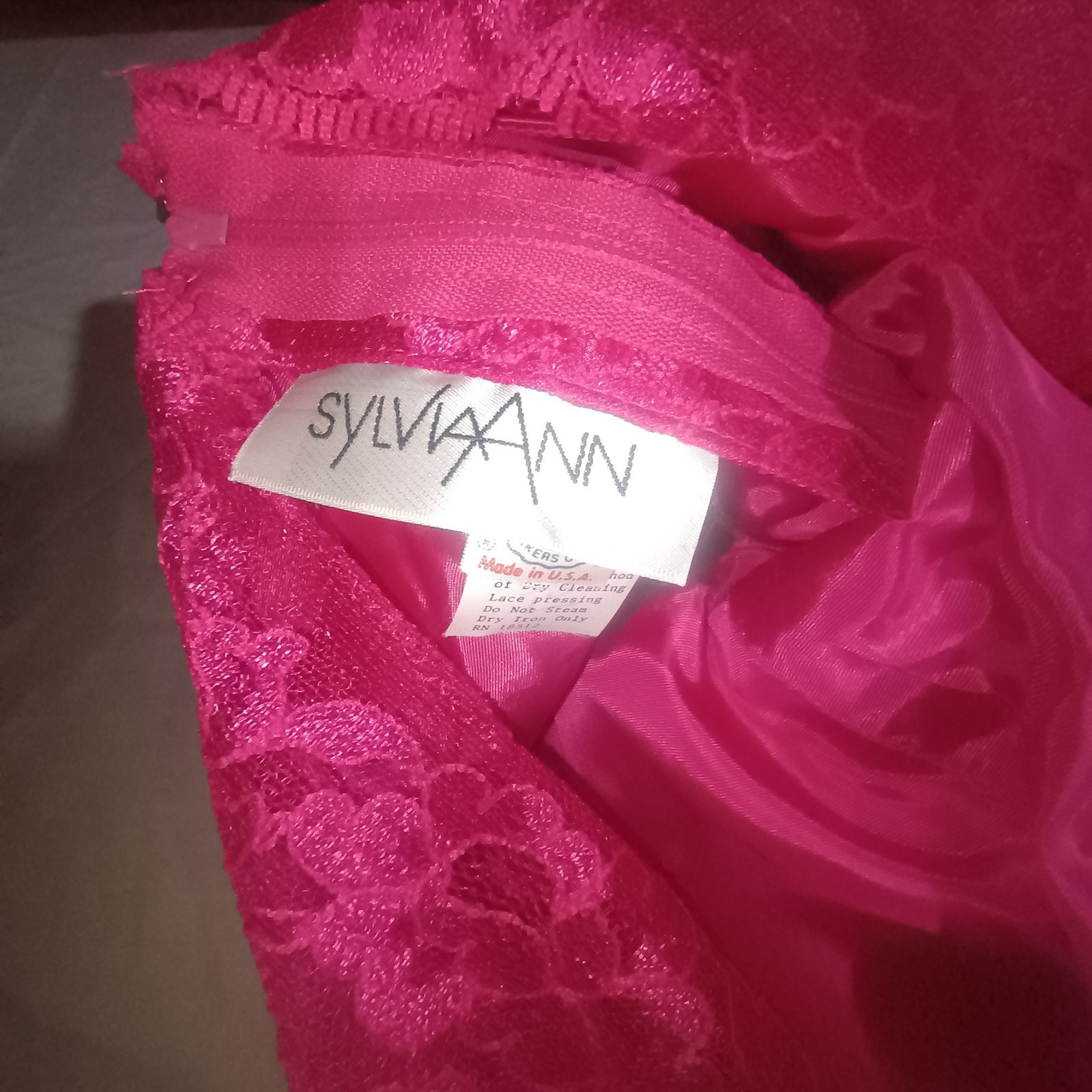 Pink Vintage Sylvia Ann Prom Bridesmaid Gown Formal Dress Size 10