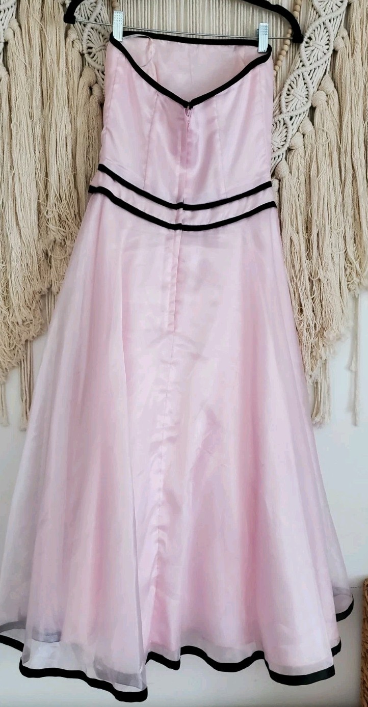 Scott McClintock Pink/Black Strapless Dress for Prom, Wedding, Party
