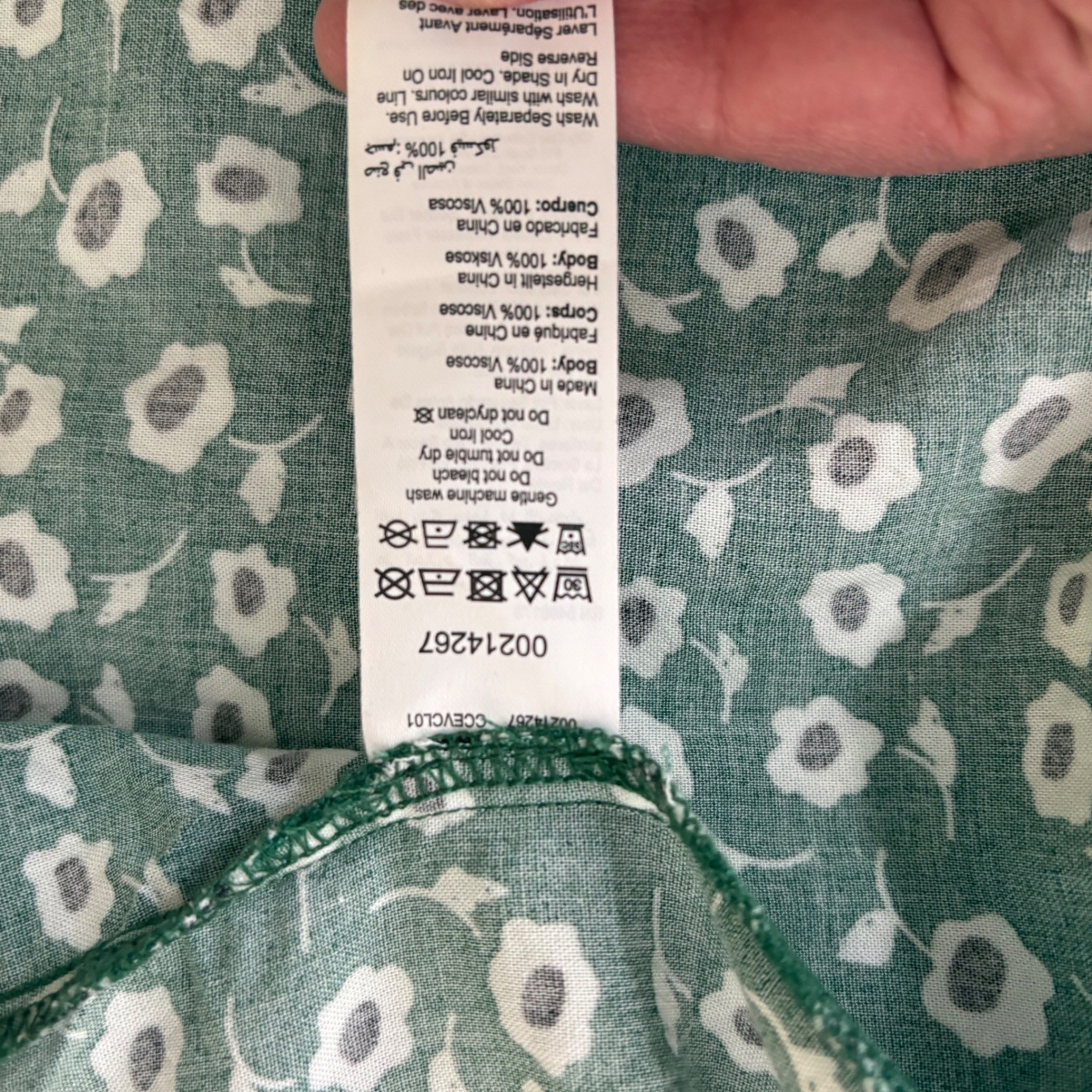 Loralette Green Floral Daisy Tiered Midi Dress Plus Size 30/32 V-Neck Boho Tie