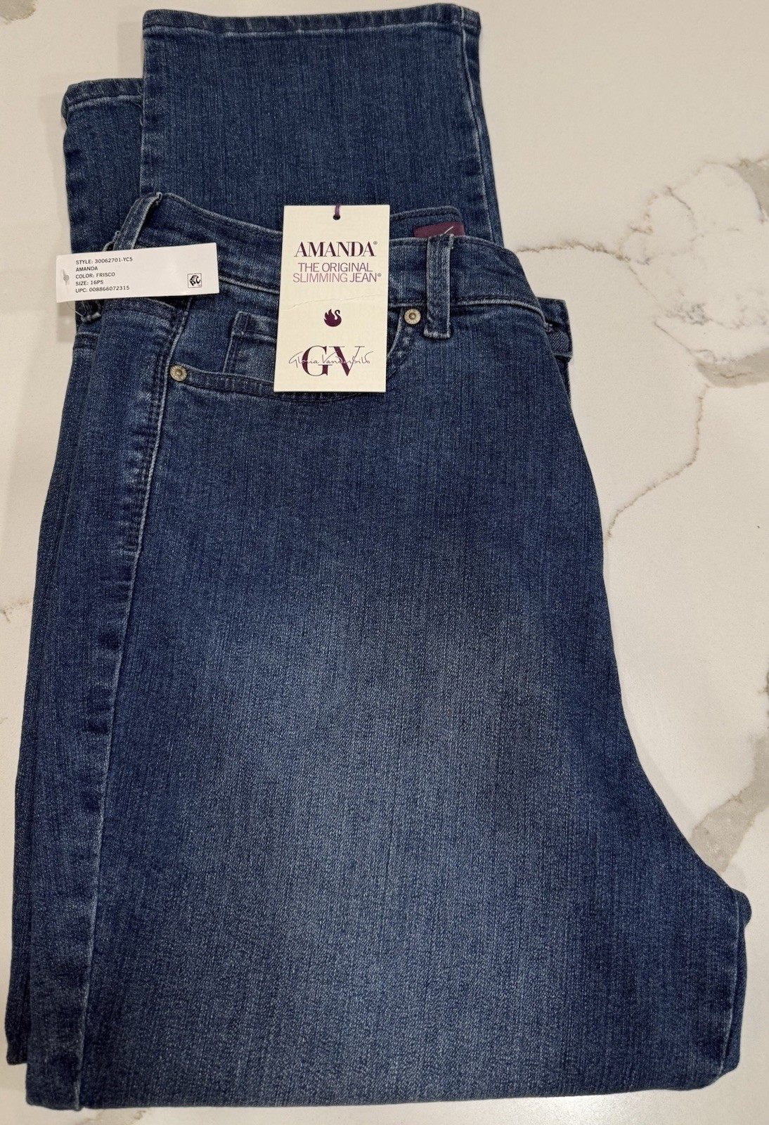 Gloria Vanderbilt Amanda The Original Slimming Jean 16P Short Classic Rise NWT