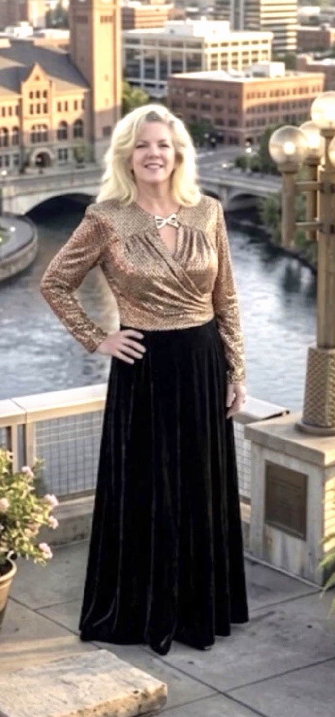 Black Crushed Velvet Dress Gold Red Sequin Maxi Rhinestone 10 Romantic Vintage