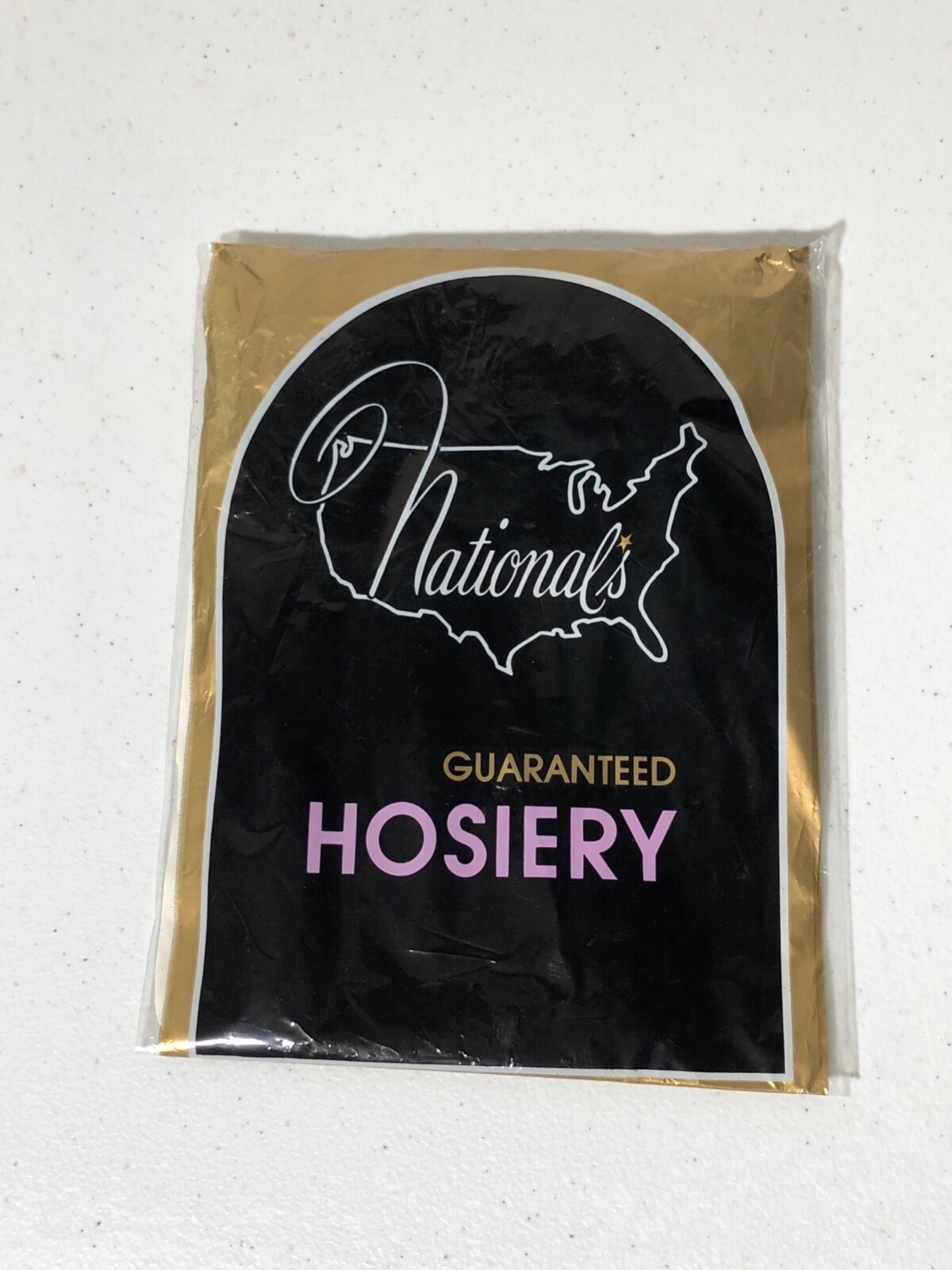 National’s 1 Pair Vintage 1970s Hosiery Pantyhose Nude One Size T14 NEW Made USA