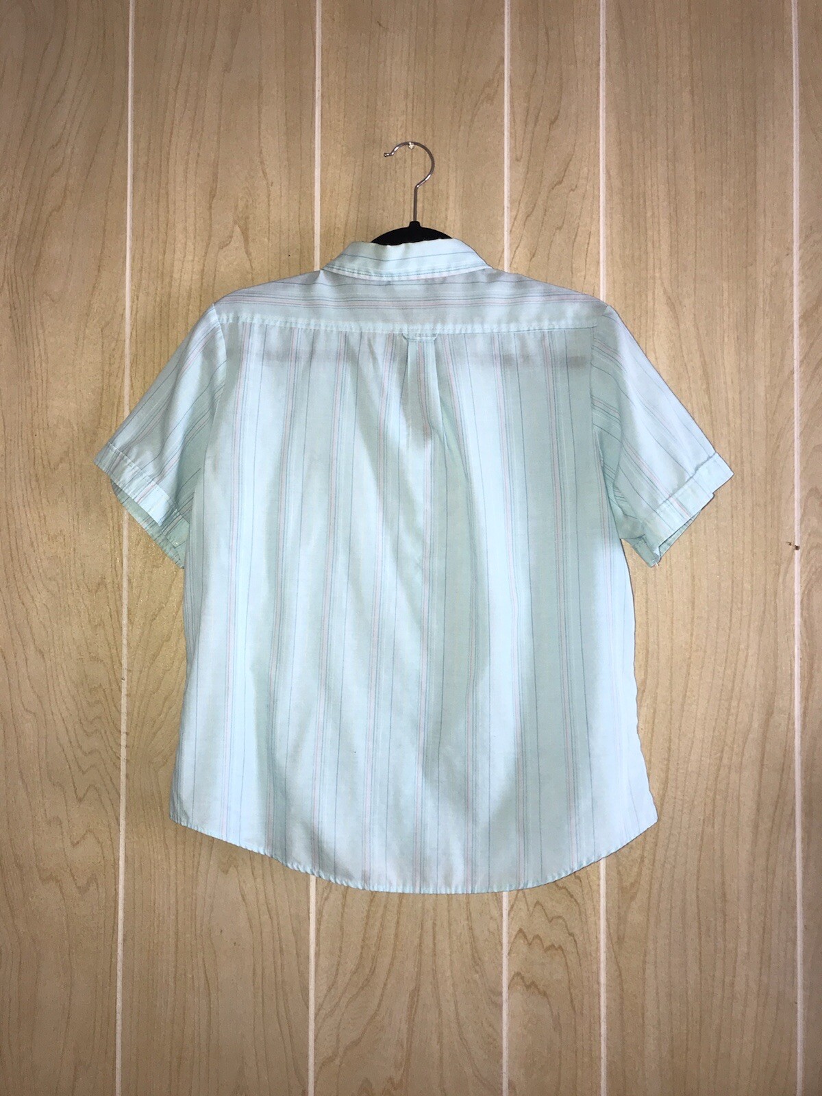 80’s Vtg Women’s Colorful Stripe Blue Top Shirt Hunter’s Glen Button Up Medium