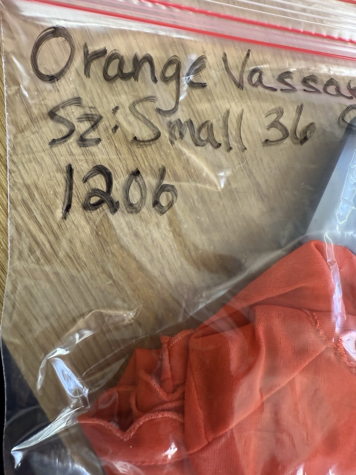 Vintage Vassarette Orange Full Slip Sz 36 Crepelon Sheer Lingerie Floral