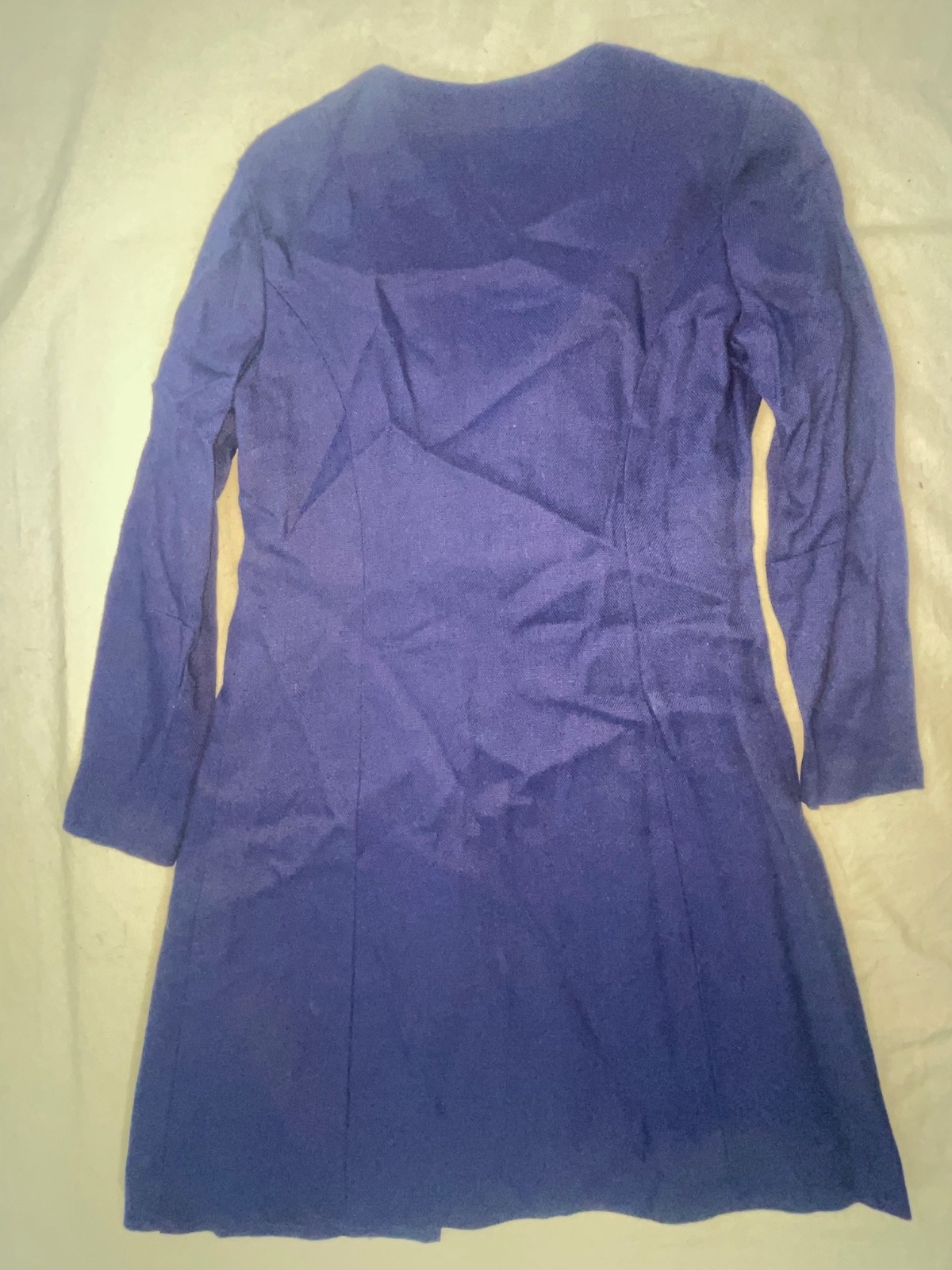 VTG 60S 70S WOMENS S BLUE WHITE RED YELLOW STRIPE DISCO MOD DRESS JACKET SET