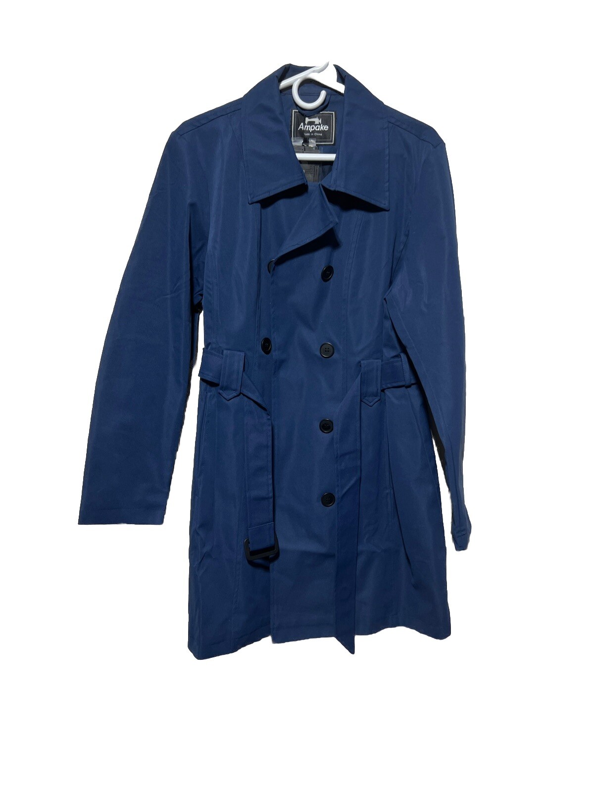 Ampake Women’s Trench Coat Jacket Size XL Navy Blue Breathable Durable Comfort