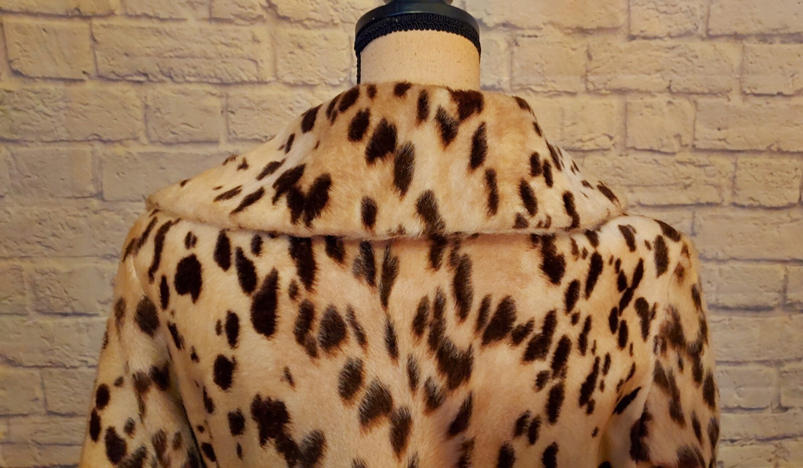 Vintage 60s La France 'Safari’ Russel Taylor Cheetah Leopard Faux Fur Coat S/M