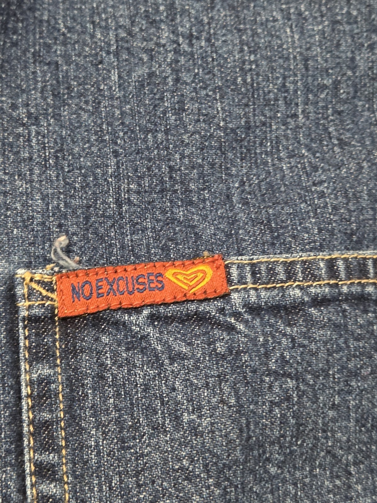 VTG 90s No Excuses Womens Size XL Denim Blue Jean Bib Overalls Cargo Carpenter