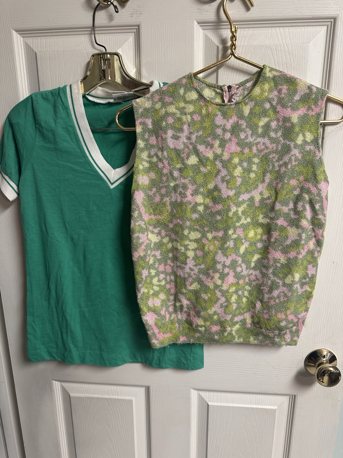 50s 60s Colorful Preppy Shirt Blouses Mod True Vintage Lot Of 5 32-34w Small