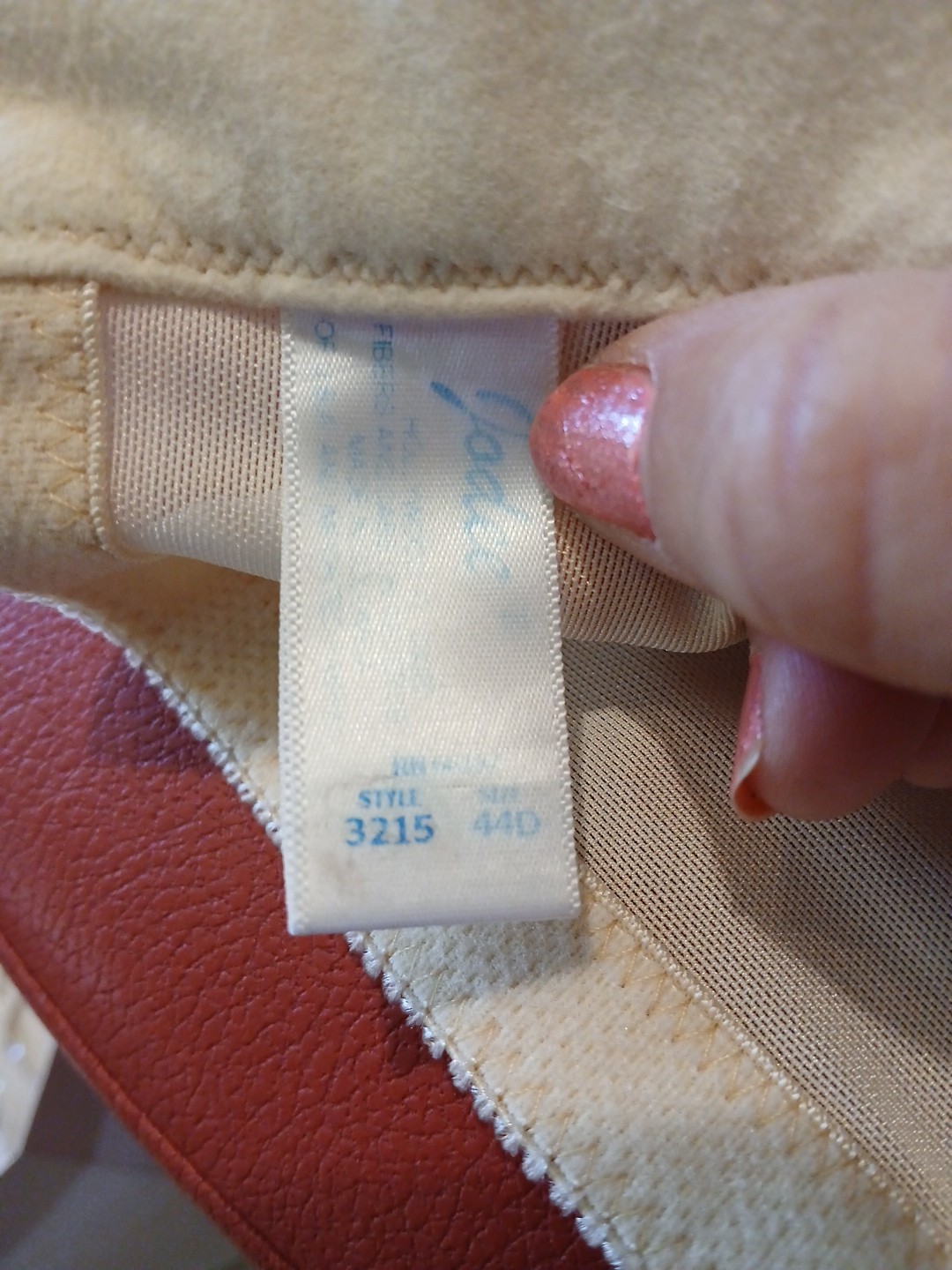 Jodee Surgical Style 3215 Post Mastectomy Bra Tan w/Pockets 44D Lof Of 2