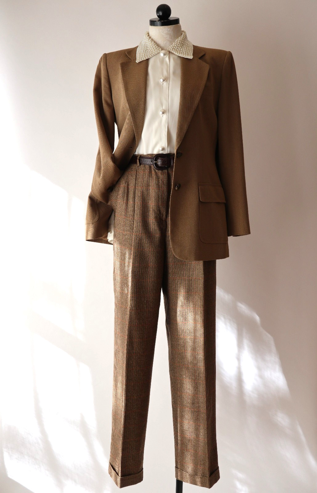 Ralph Lauren Beige Rayon Wool Equestrian Horse Buttons Blazer Jacket Women M