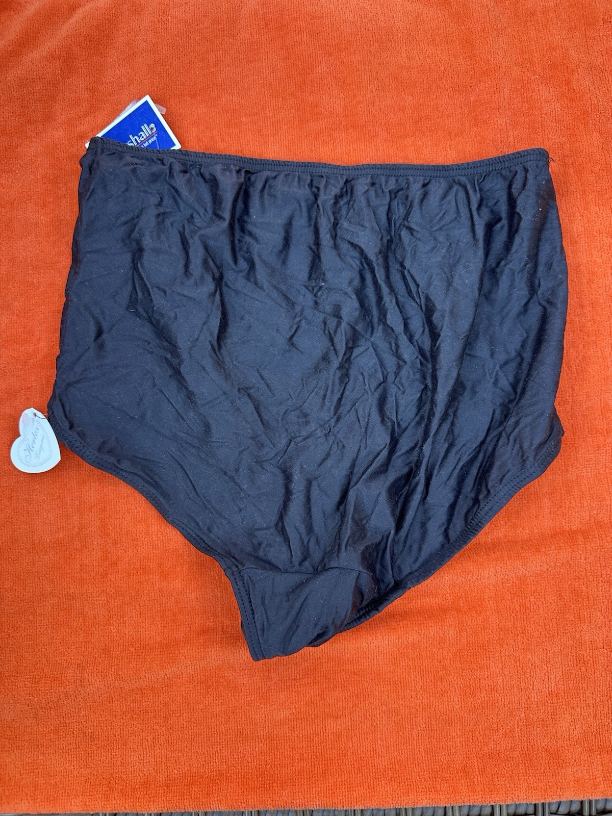 Vintage Hertex black nylon high waisted panties Size Medium New