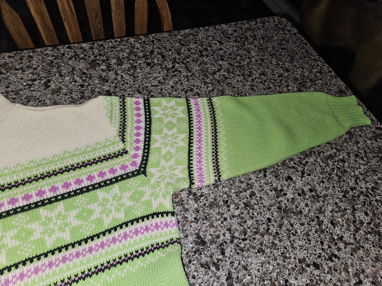 Vtg Arctic Cat Knit Sweater W Zipper M/38 White An Purple Green Blk Stripe Women