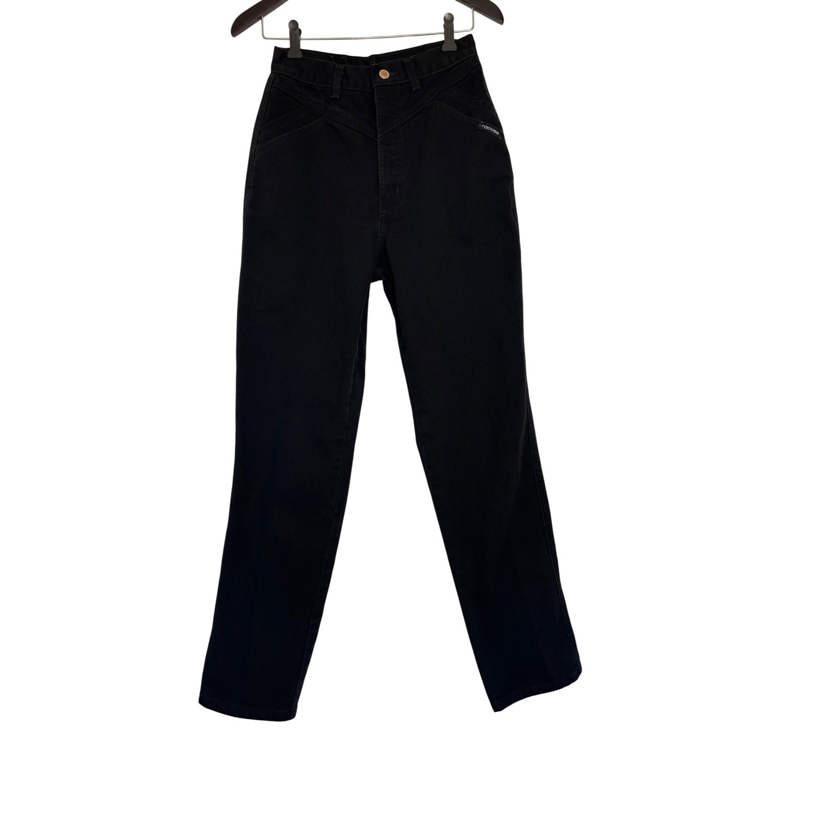 Vintage Rocky Mountain Western Jeans Black Yoke Front USA Made Womens 9/10 26×32