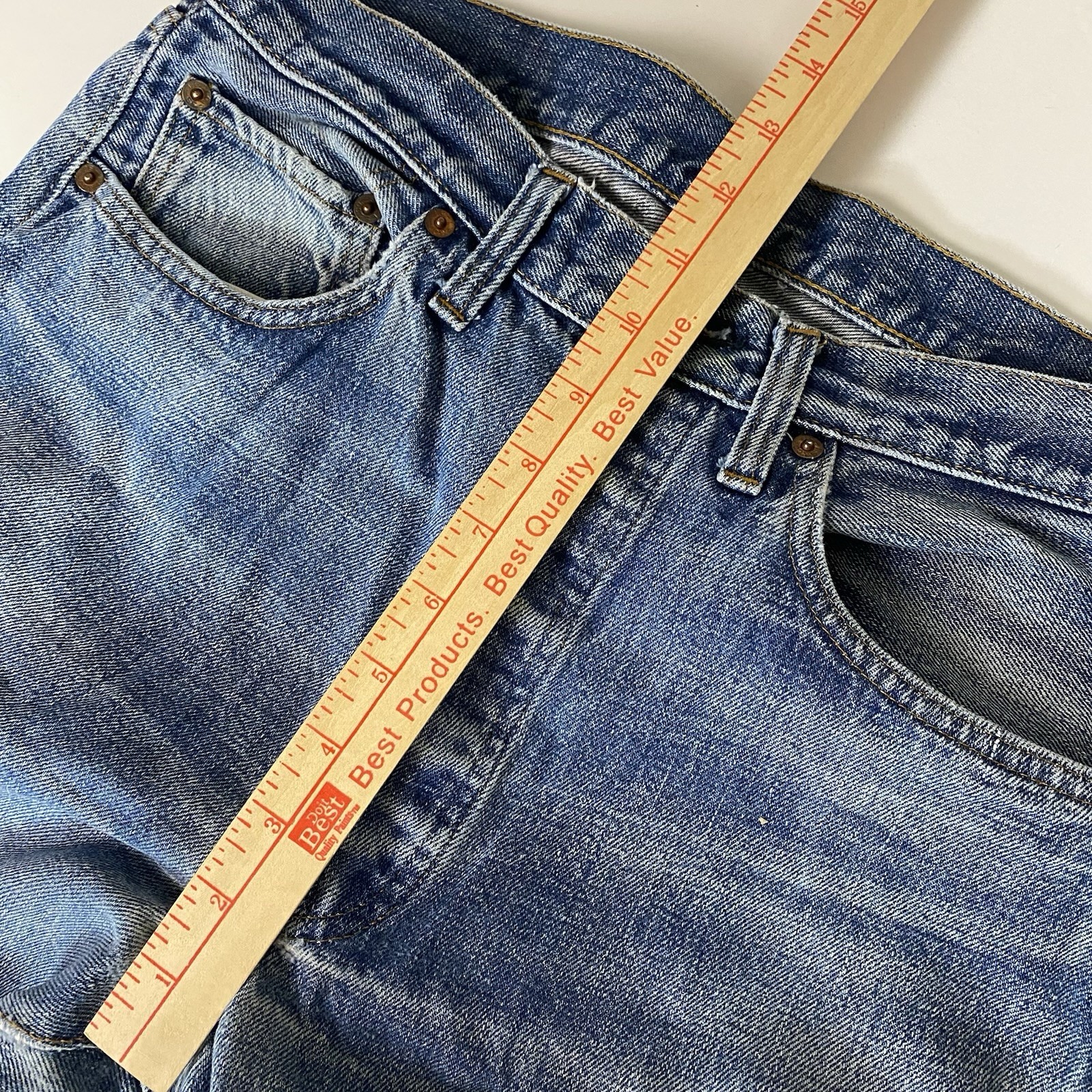 1970s Vintage Levi’s Jeans Button Fly Selvedge Black Bar Tack Fits 32×31 Rare
