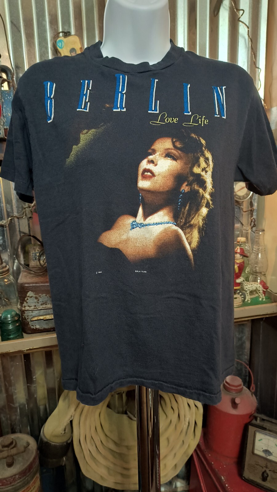 VTG Berlin Love Life Tour 1984 Shirt- Hanes Tee Made in USA Size M Shrunk Black